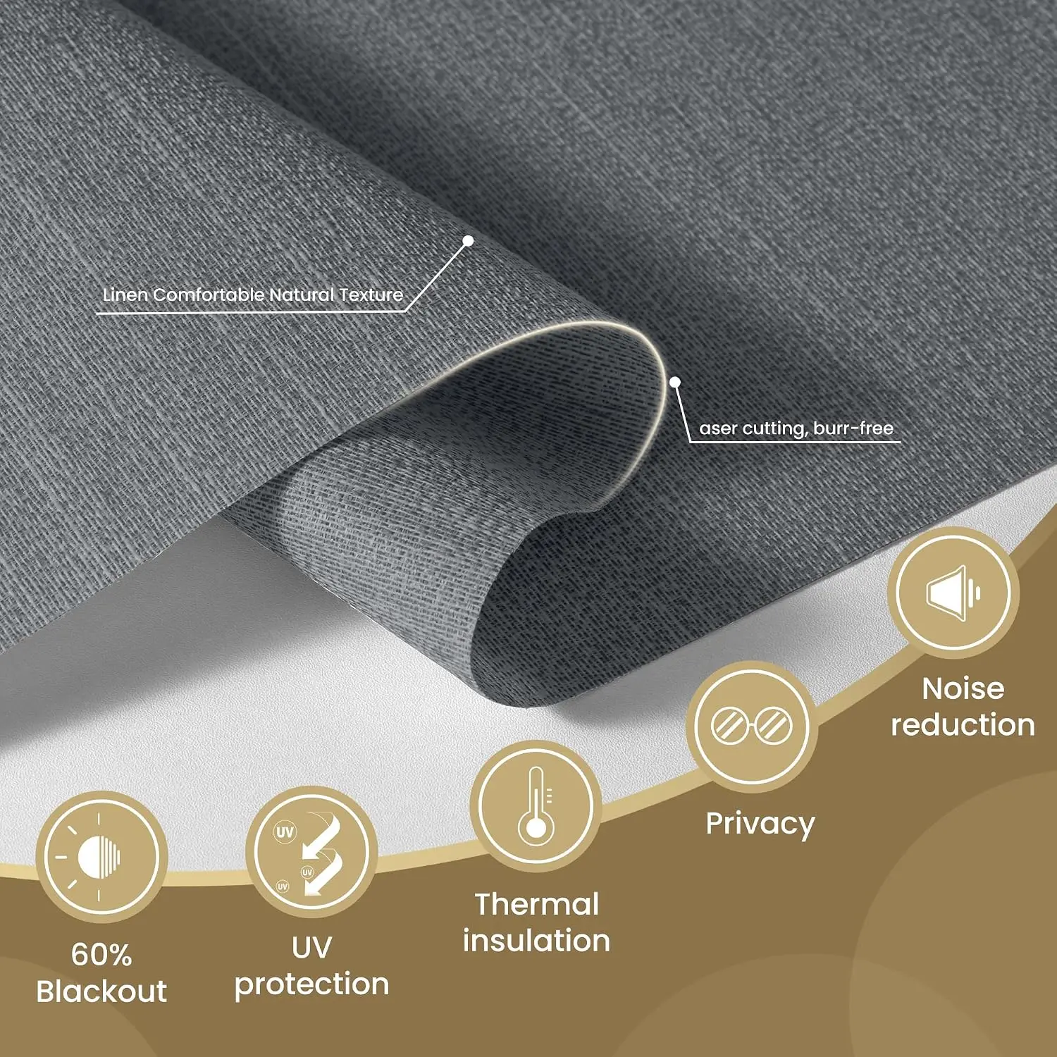 Light Filtering Roller Shades  - đánh giá và giá Linen Roller Blind