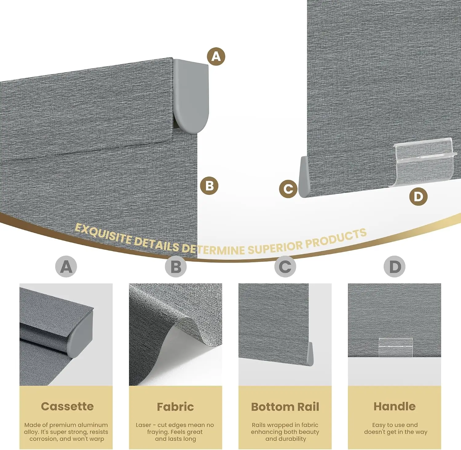 Light Filtering Roller Shades  - đánh giá và giá Linen Roller Blind