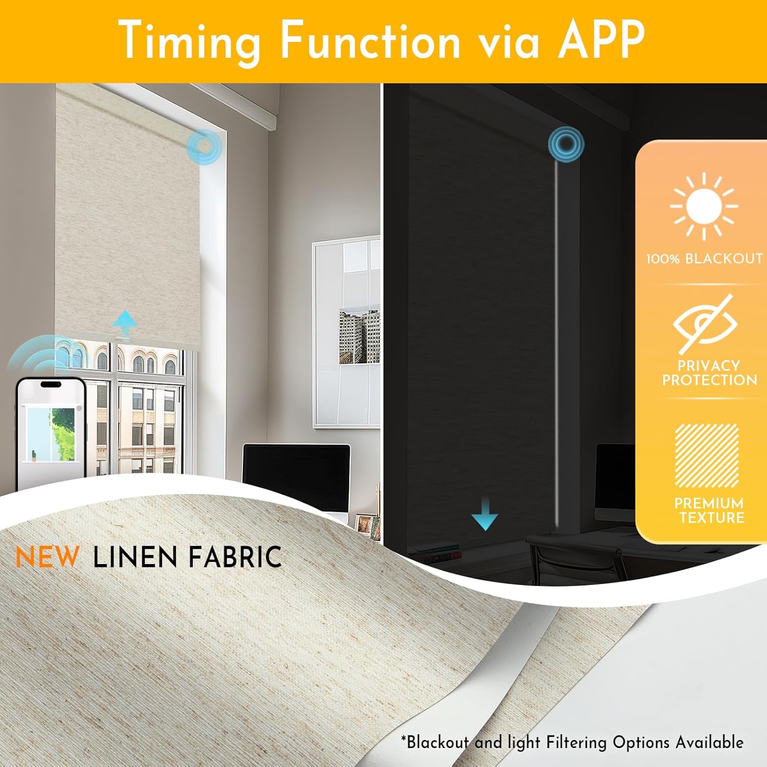 2026 New Design Hot Sale Black - đánh giá và giá Linen Roller Blind