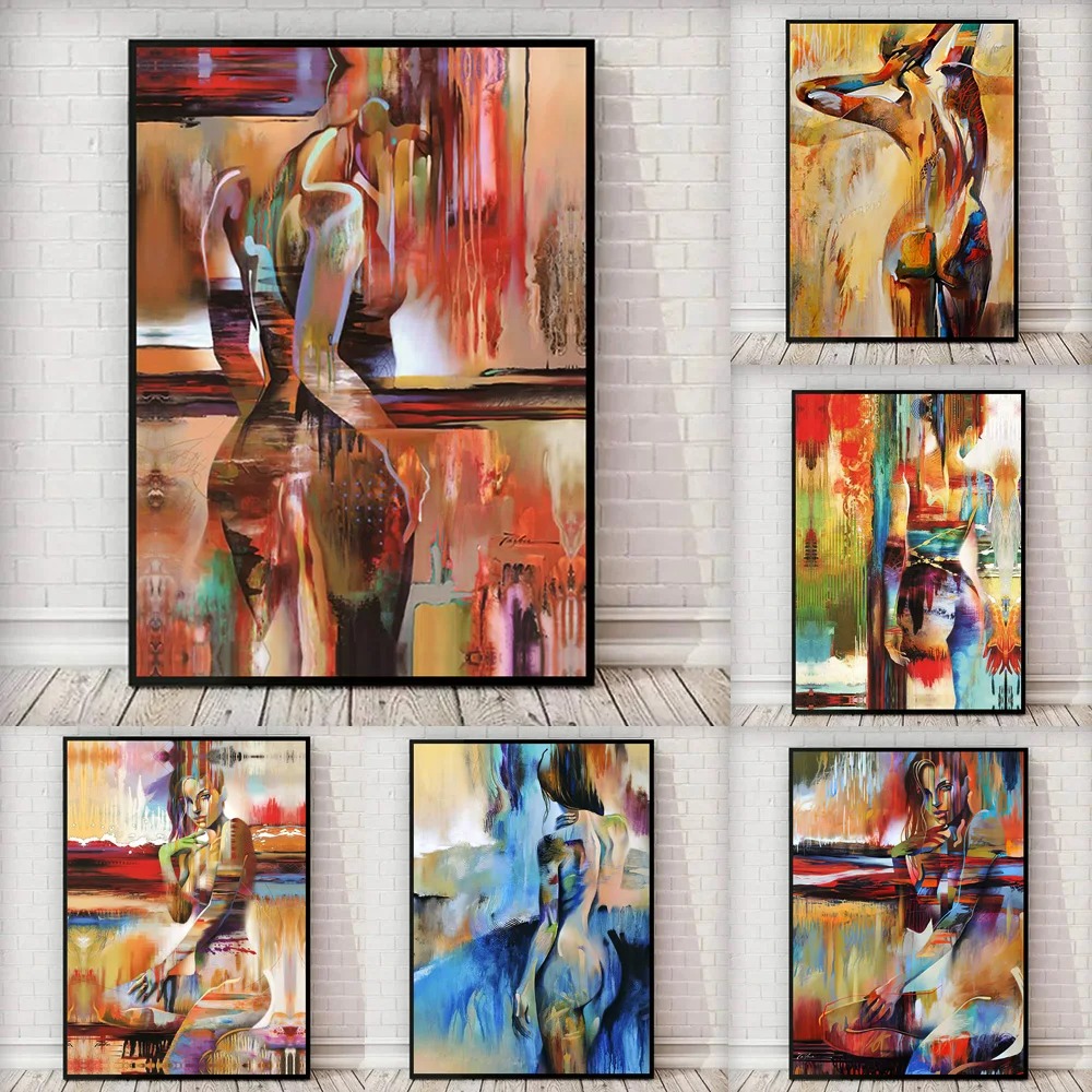 Abstract Oil Painting Female S - đánh giá và giá Interior Design Sketch
