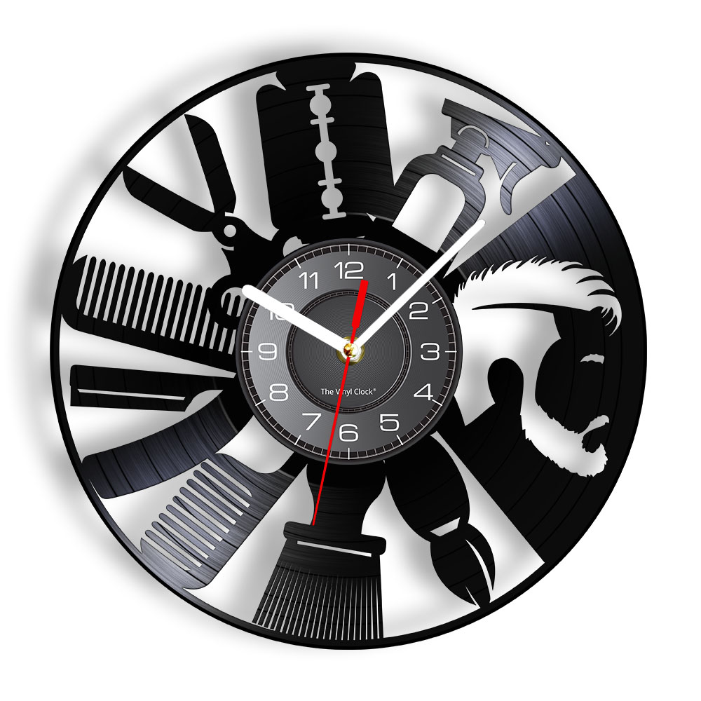 Hair Salon Tools Wall Clock Ba - đánh giá và giá Interior Design Living Room Ideas