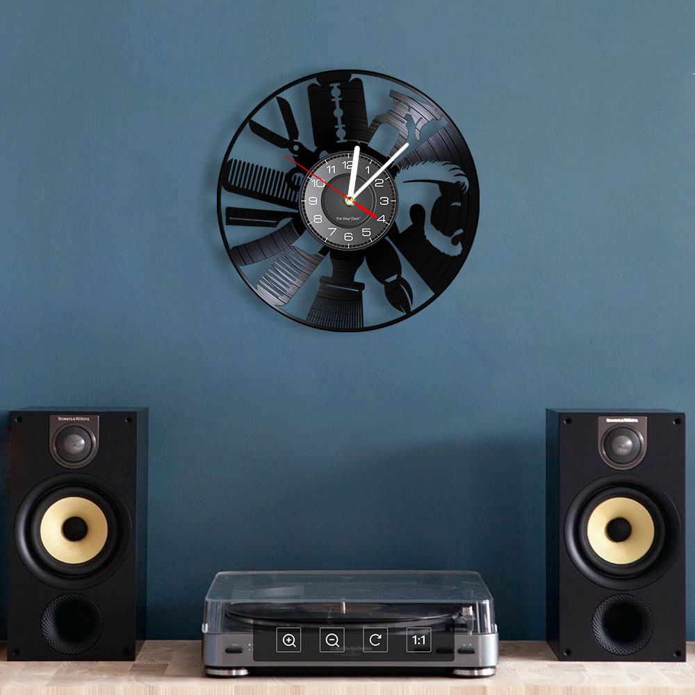Hair Salon Tools Wall Clock Ba - đánh giá và giá Interior Design Living Room Ideas