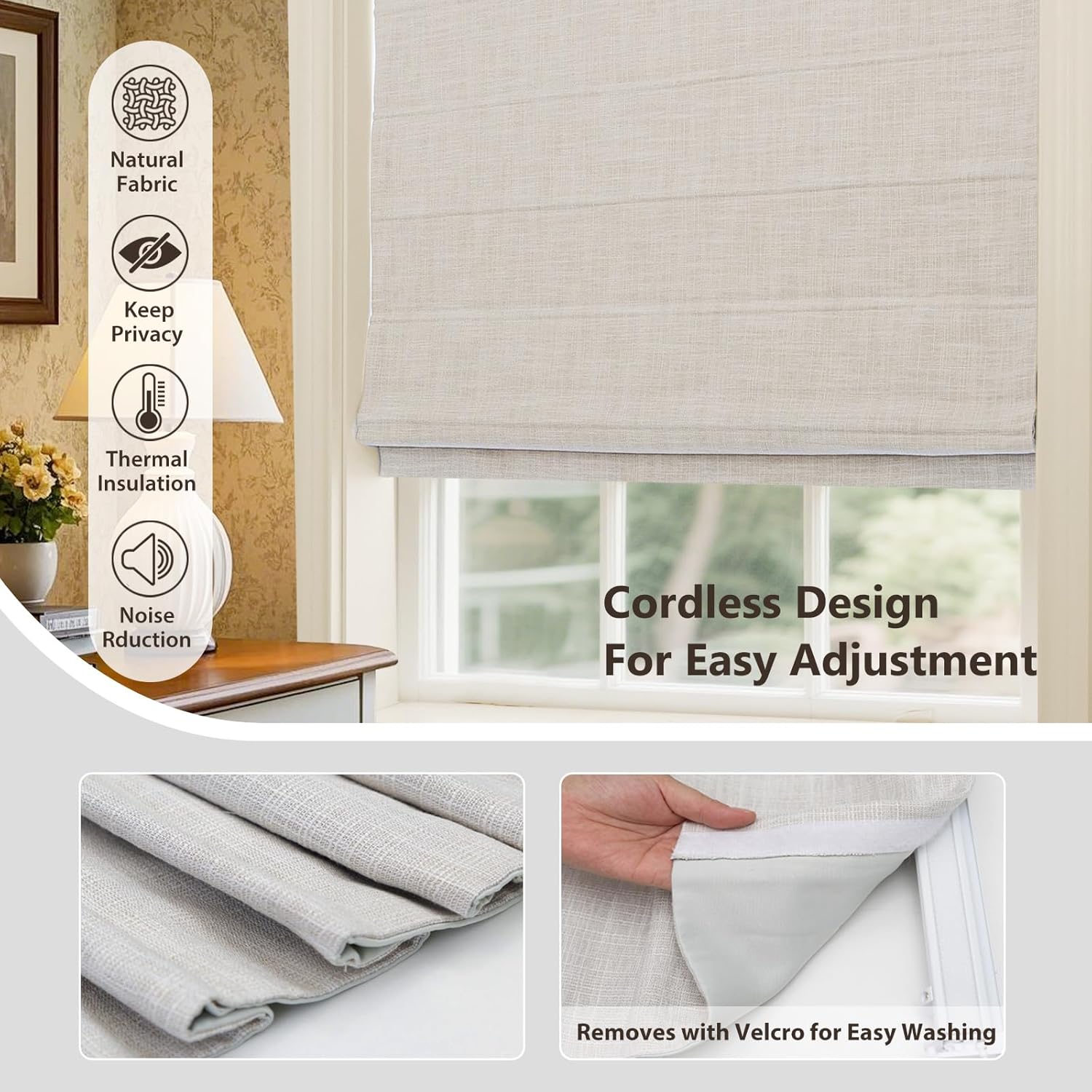 Luxury High Quality Easy to In - đánh giá và giá Linen Roller Blind